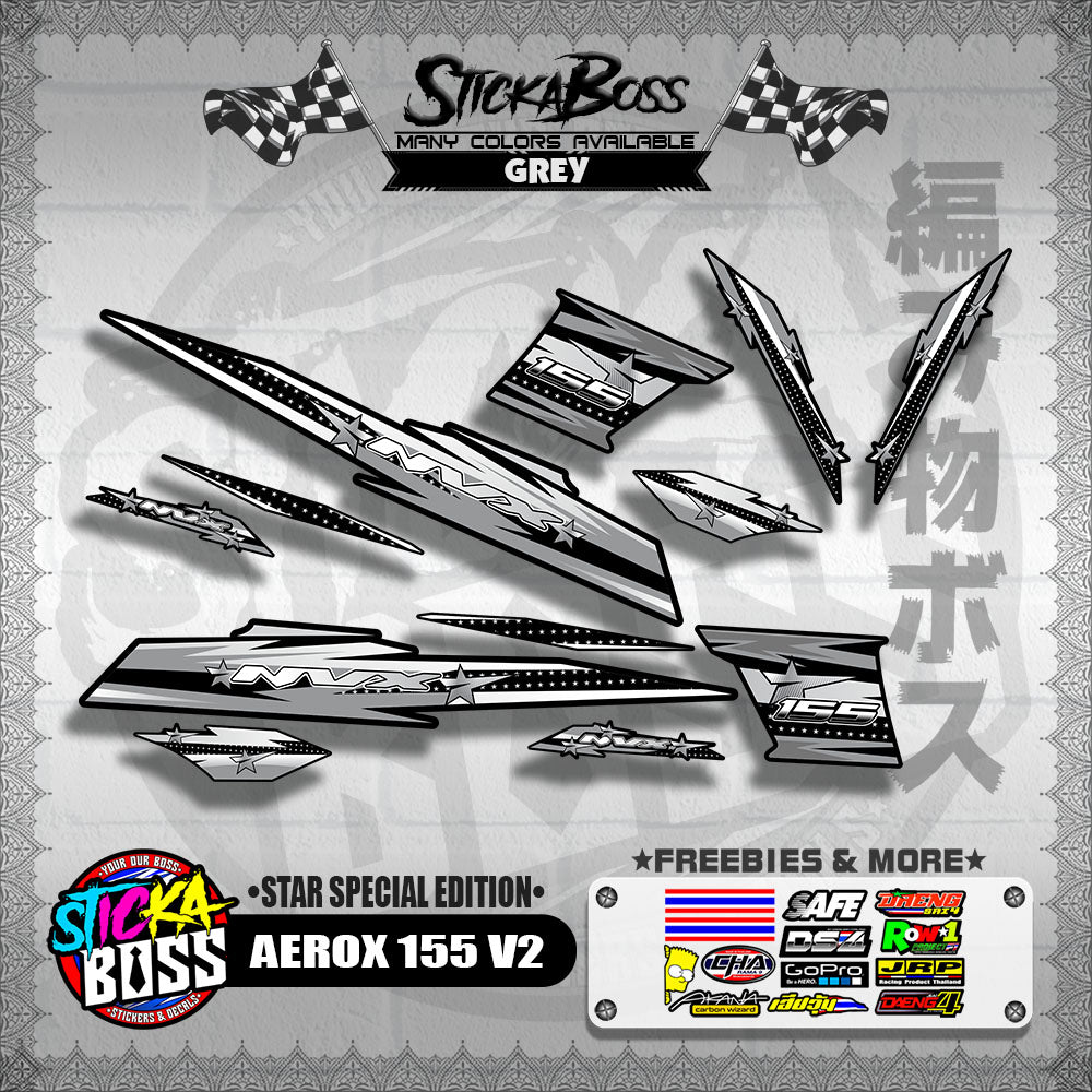 AEROX 155 V2 DECALS ( STAR SPECIAL EDITION )【WITH FREEBIES】
