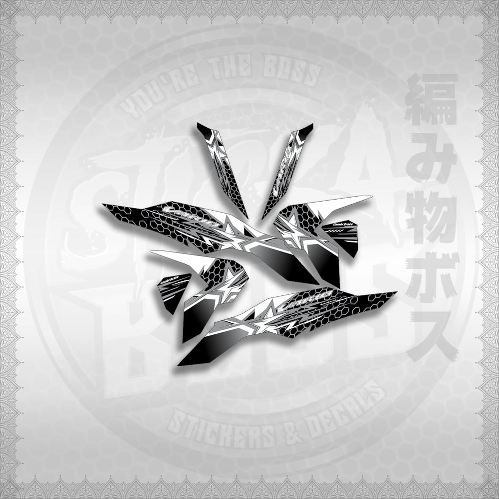 STICKER DECALS for CLICK V3 (CV320VAA3) By STICKABOSS (SOFIE LAMINATED WATERPROOF)