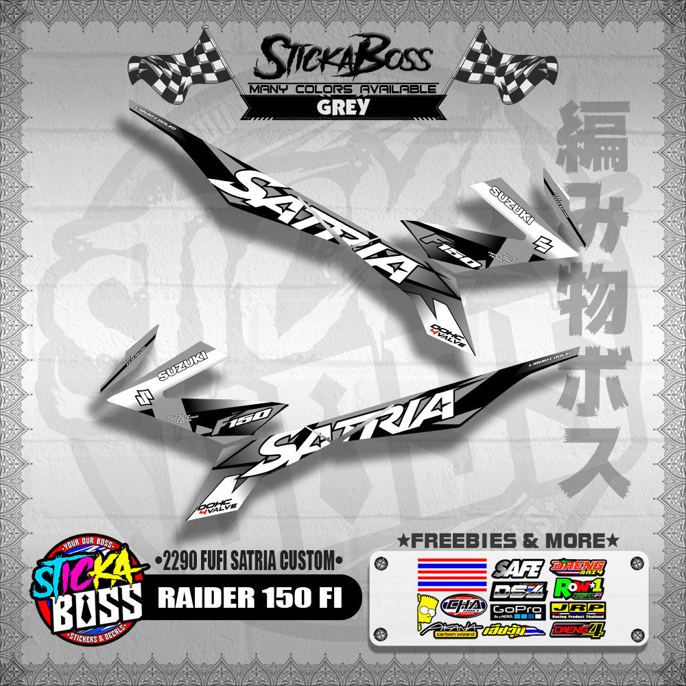 RAIDER 150 FI DECALS ( 2290 FUFI SATRIA CUSTOM )【WITH FREEBIES】