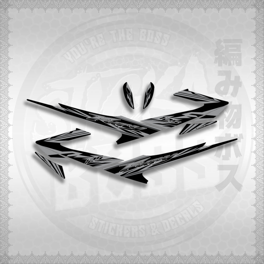 FURY 125 LUEFI RACE FLARE STICKER DECALS By STICKABOSS (SOFIE LAMINATED WATERPROOF)