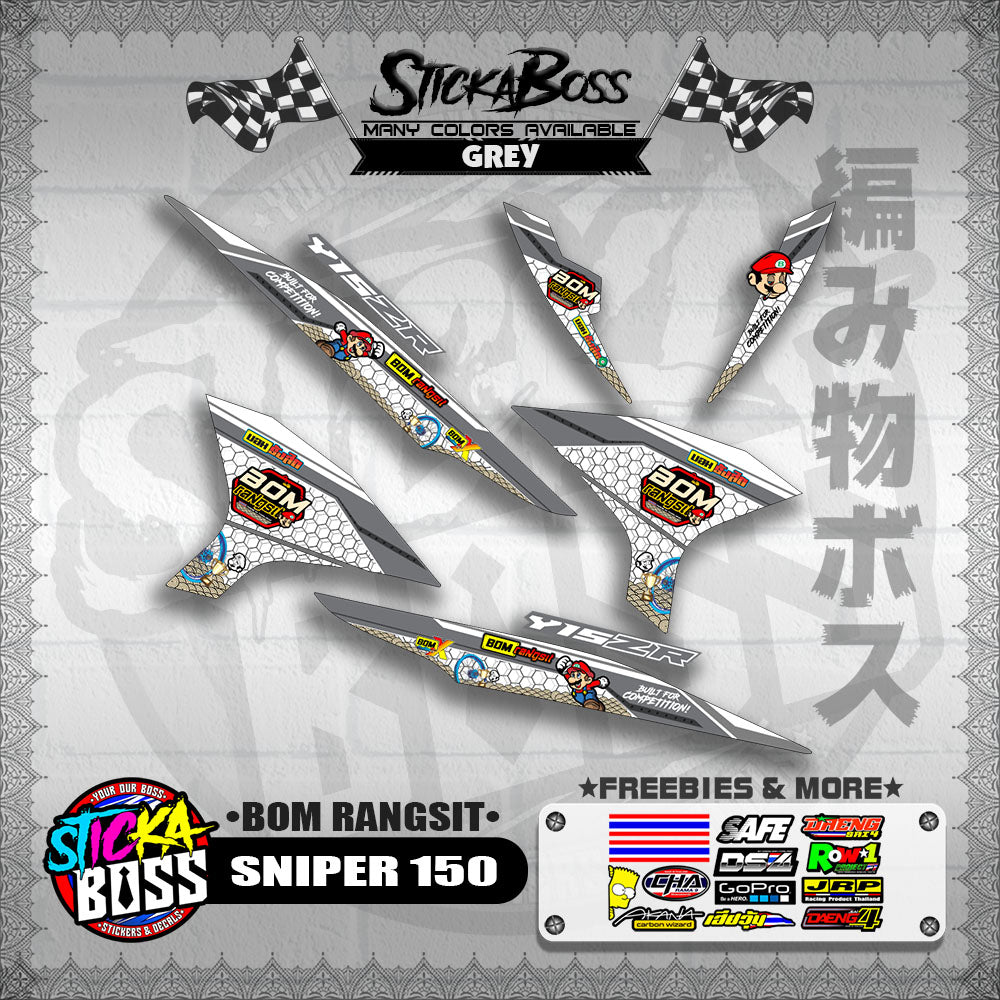SNIPER 150 INDO DECALS ( BOM RANGSIT )【WITH FREEBIES】