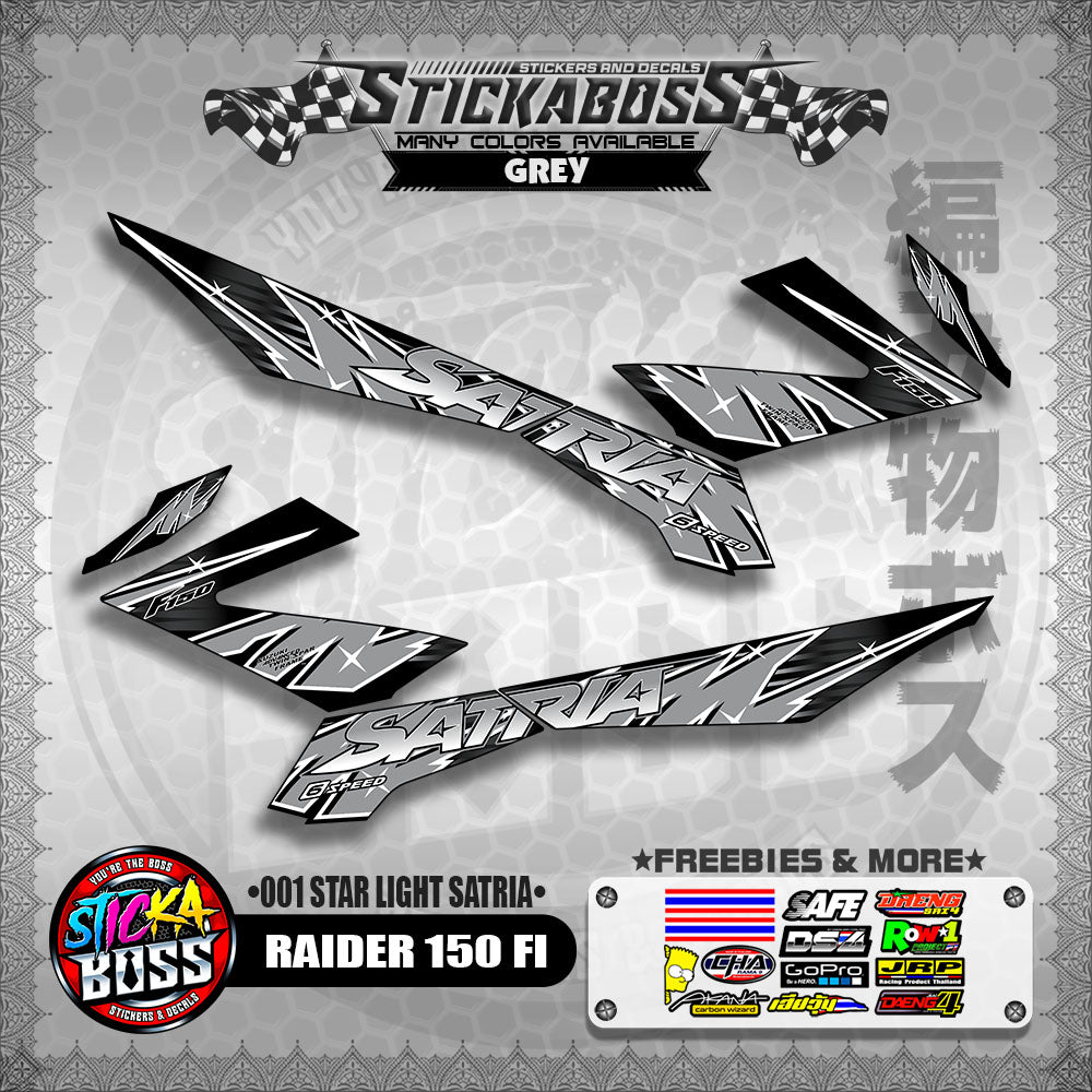 RAIDER 150 FI STICKER DECALS ( 001 START LIGHT SATRIA )【WITH FREEBIES】
