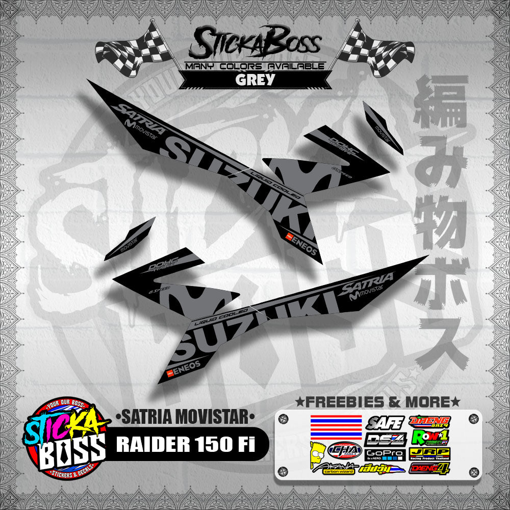 RAIDER 150 Fi DECALS ( SATRIA MOVISTAR )【WITH FREEBIES】