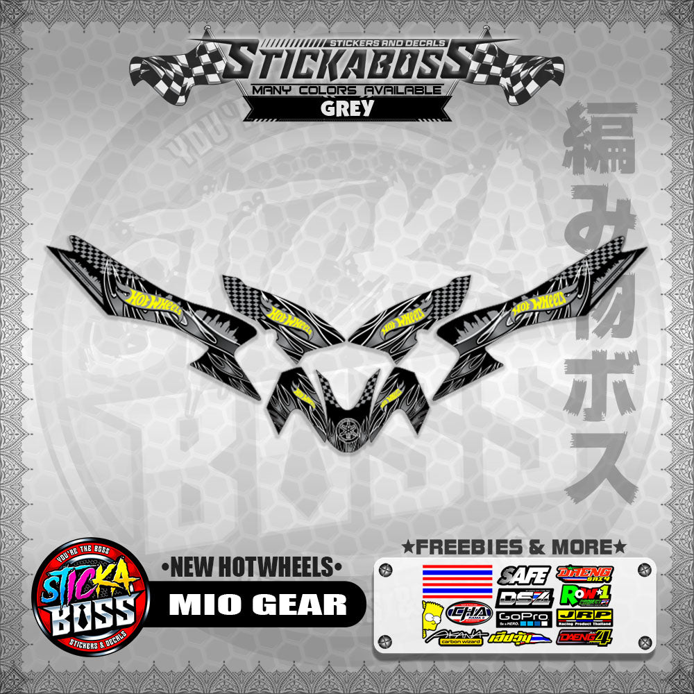 MIO GEAR STICKER DECALS ( NEW HOTWHEELS )【WITH FREEBIES】