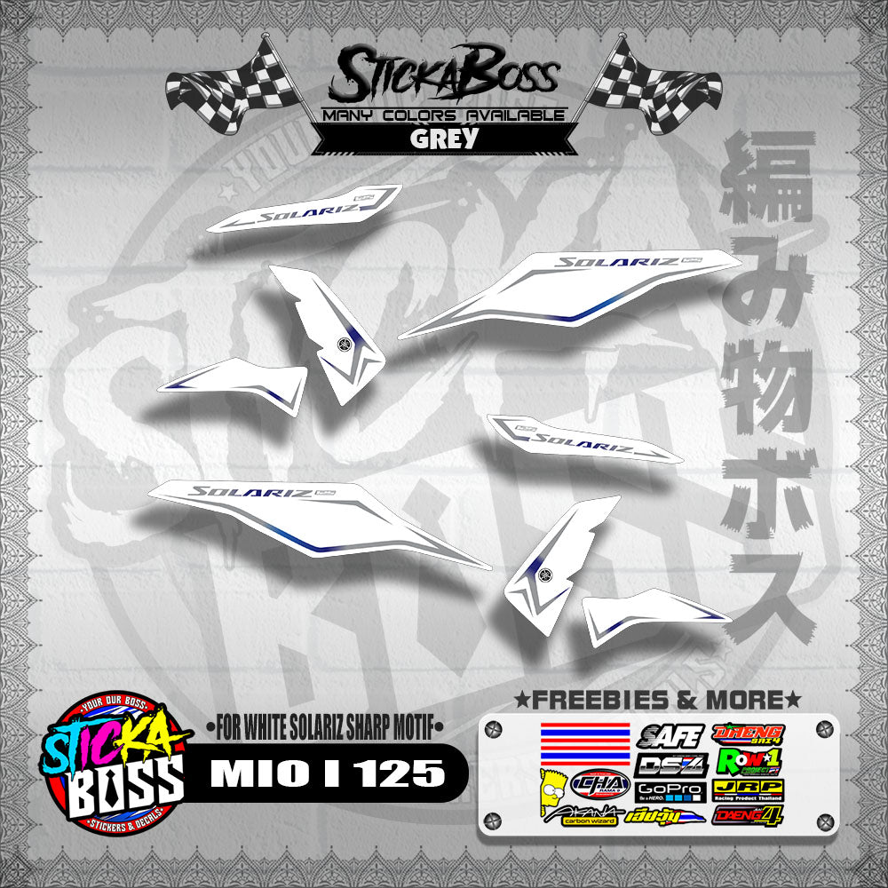 MIO I 125 MALAYSIAN DECALS ( FOR WHITE SOLARIZ SHARP MOTIF )【WITH FREEBIES】