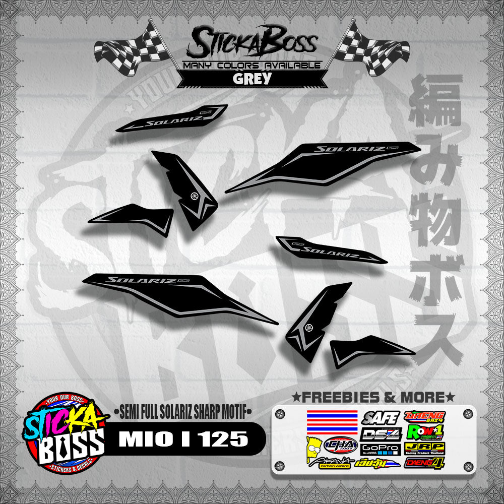 MIO I 125 MALAYSIAN DECALS ( SEMI FULL SOLARIZ SHARP MOTIF )【WITH FREEBIES】