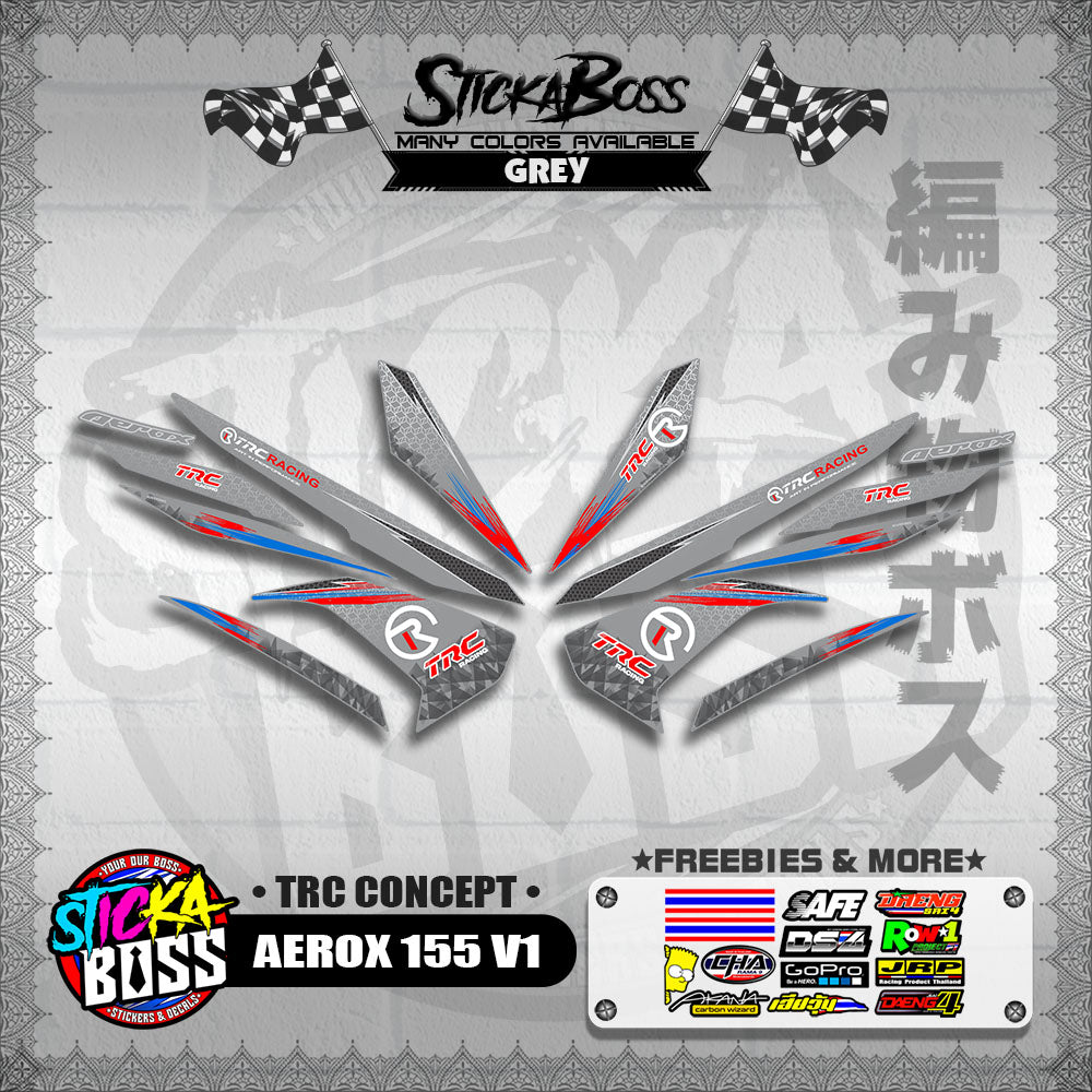 AEROX 155 V1 DECALS ( TRC CONCEPT )【WITH FREEBIES】