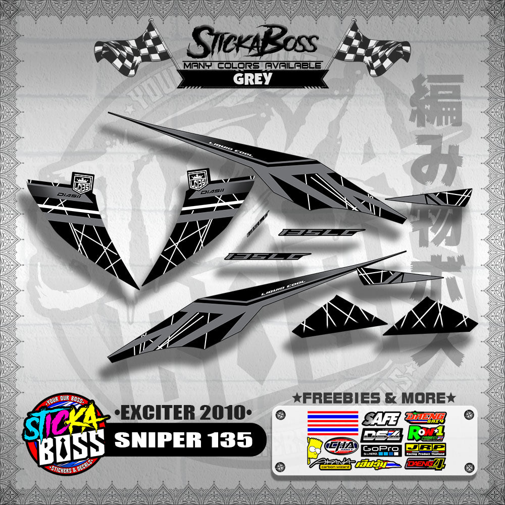 SNIPER 135 DECALS ( EXCITER 2010 )【WITH FREEBIES】