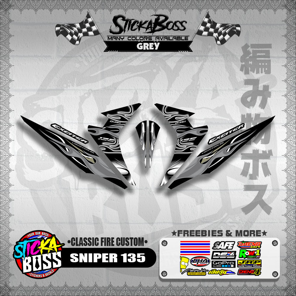 SNIPER 135 DECALS ( CLASSIC FIRE CUSTOM )【WITH FREEBIES】