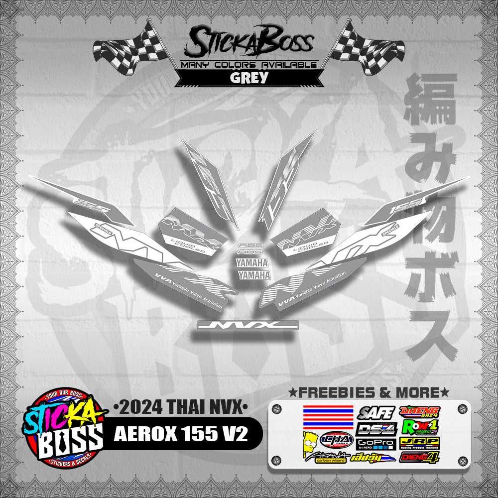 AEROX 155 V2 DECALS ( 2024 THAI NVX )【WITH FREEBIES】