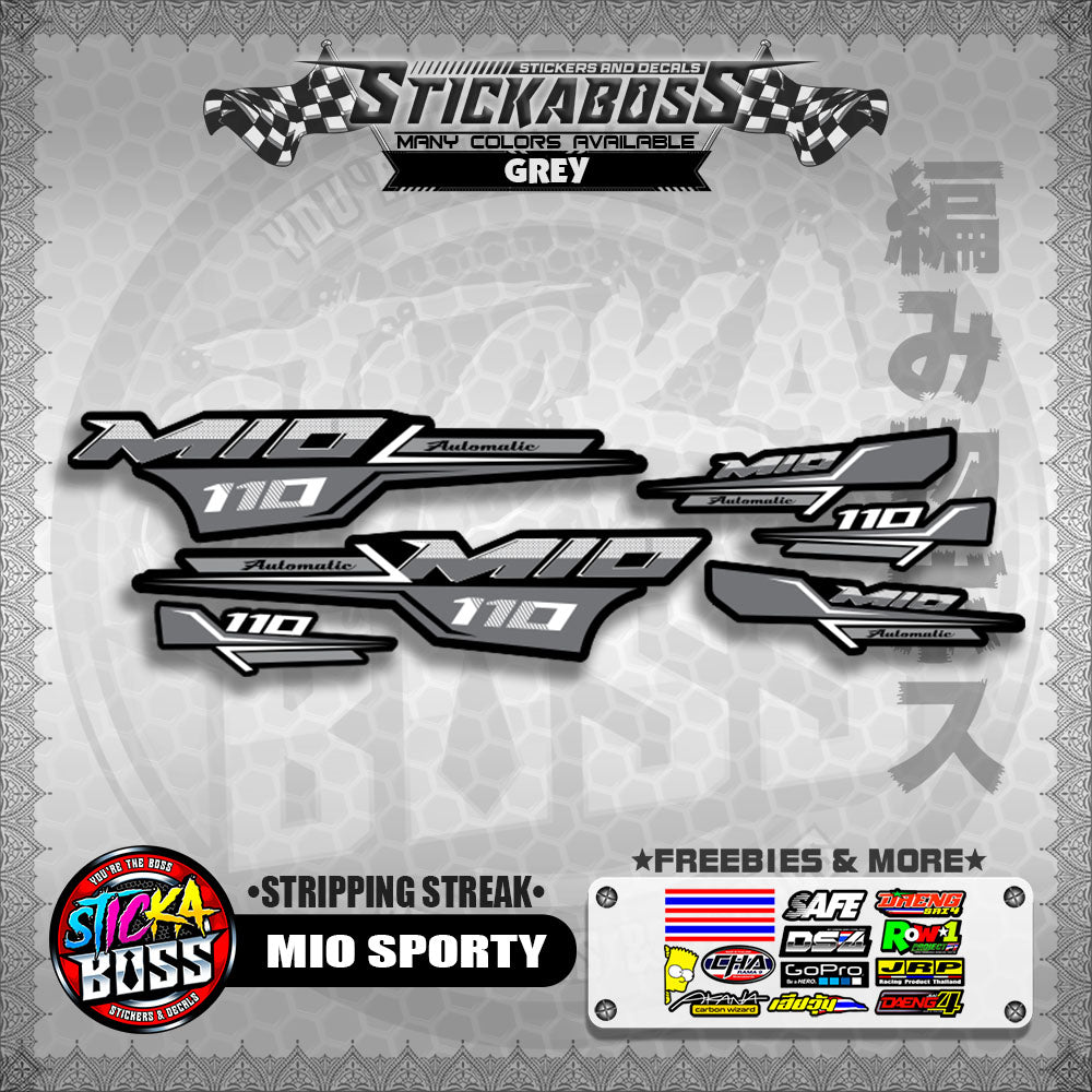 MIO SPORTY THAI CONCEPT STICKER DECALS ( STRIPPING STREAK )【WITH FREEBIES】