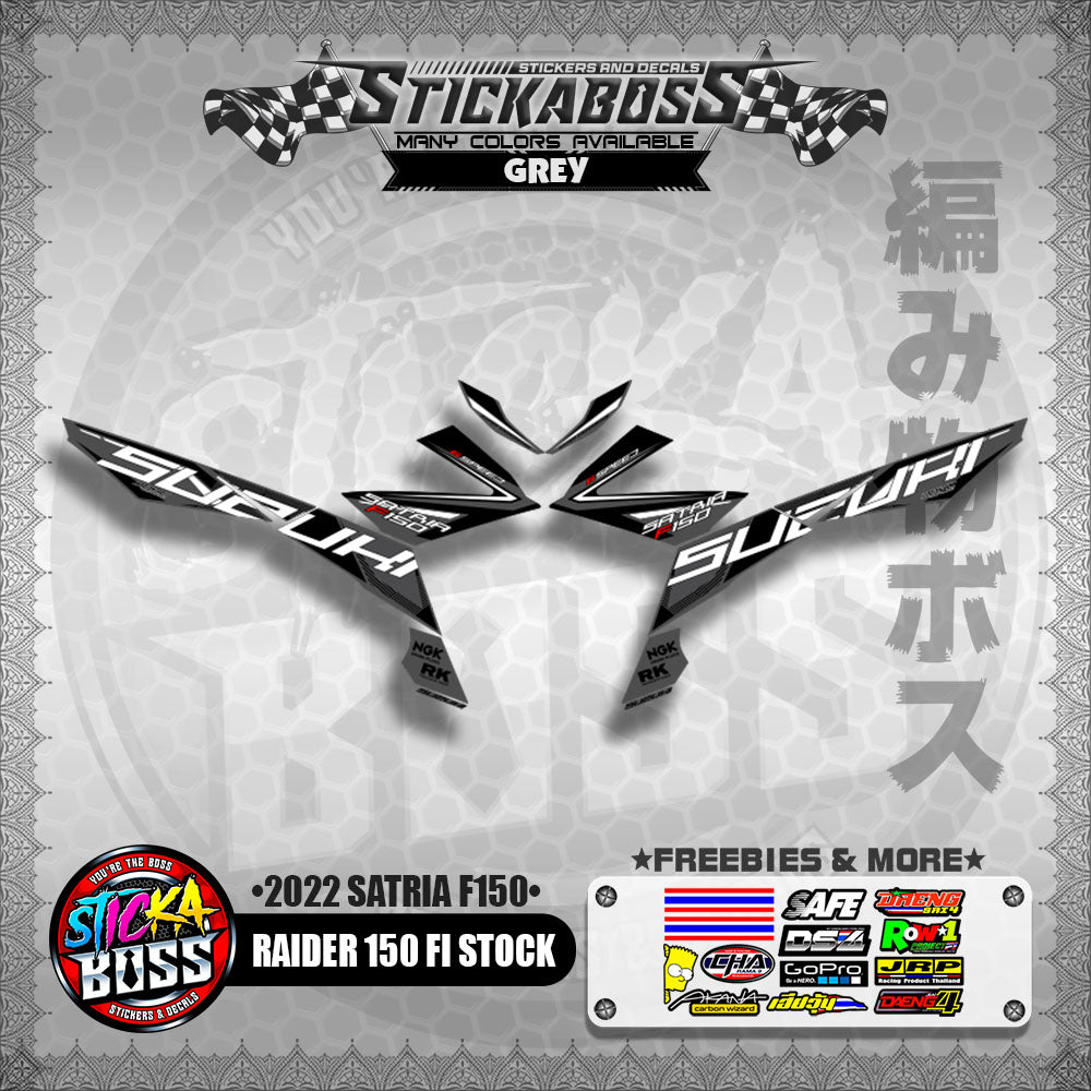 SUZUKI RAIDER 150 FI STOCK DECALS ( 2022 SATRIA F150 )【WITH FREEBIES】