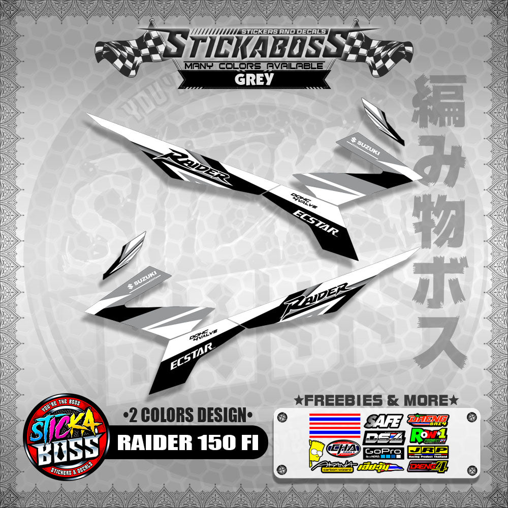 RAIDER 150 FI MALAYSIAN STICKER DECALS ( 2 COLORS DESIGN )【WITH FREEBIES】