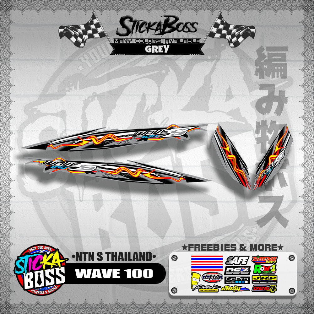 WAVE 100 DECALS ( NTN S THAILAND )【WITH FREEBIES】
