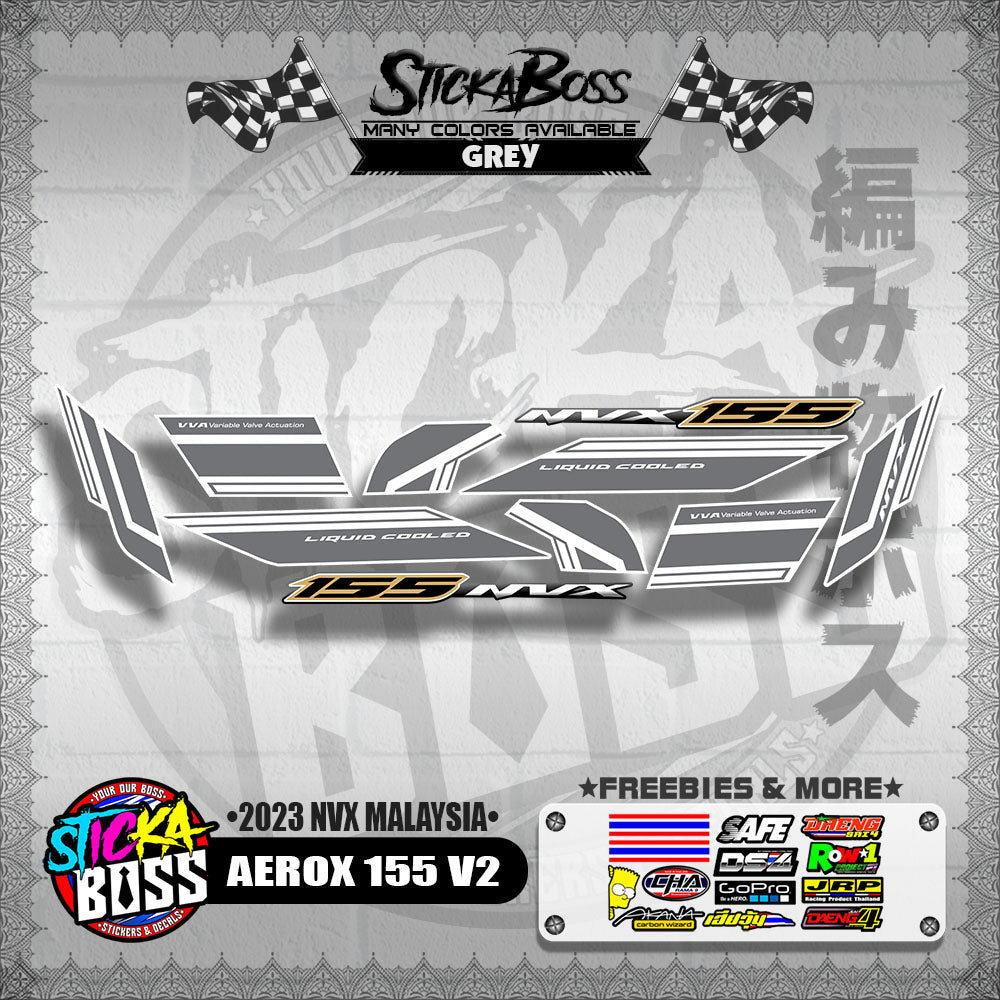 AEROX 155 V2 DECALS ( 2023 NVX MALAYSIA )【WITH FREEBIES】