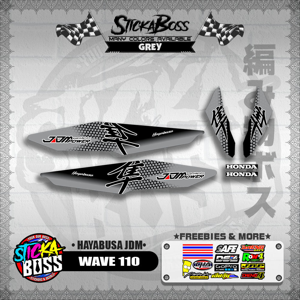 WAVE 110 DECALS ( HAYABUSA JDM)【WITH FREEBIES】