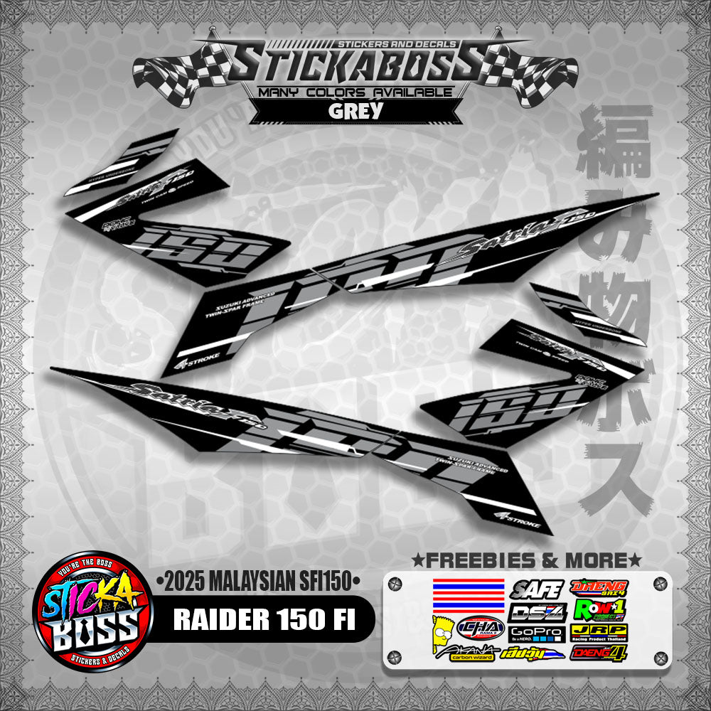 RAIDER 150 FI STICKER DECALS ( 2025 MALAYSIAN SFI150 )【WITH FREEBIES】