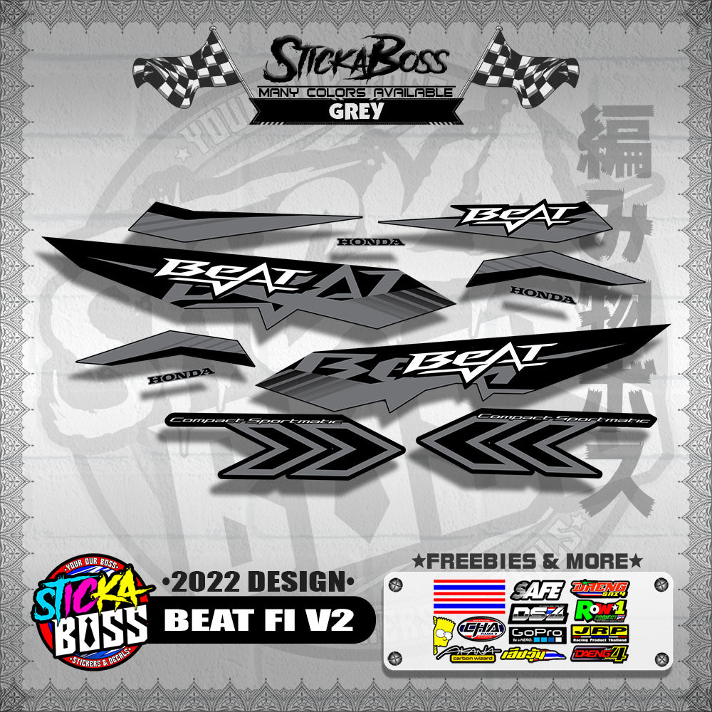 Beat V2 Malaysian Decals ( 2022 Design )【WITH FREEBIES】 Malaysia Concept