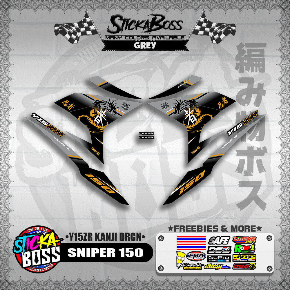 SNIPER 150 DECALS ( Y15ZR KANJI DRGN )【WITH FREEBIES】