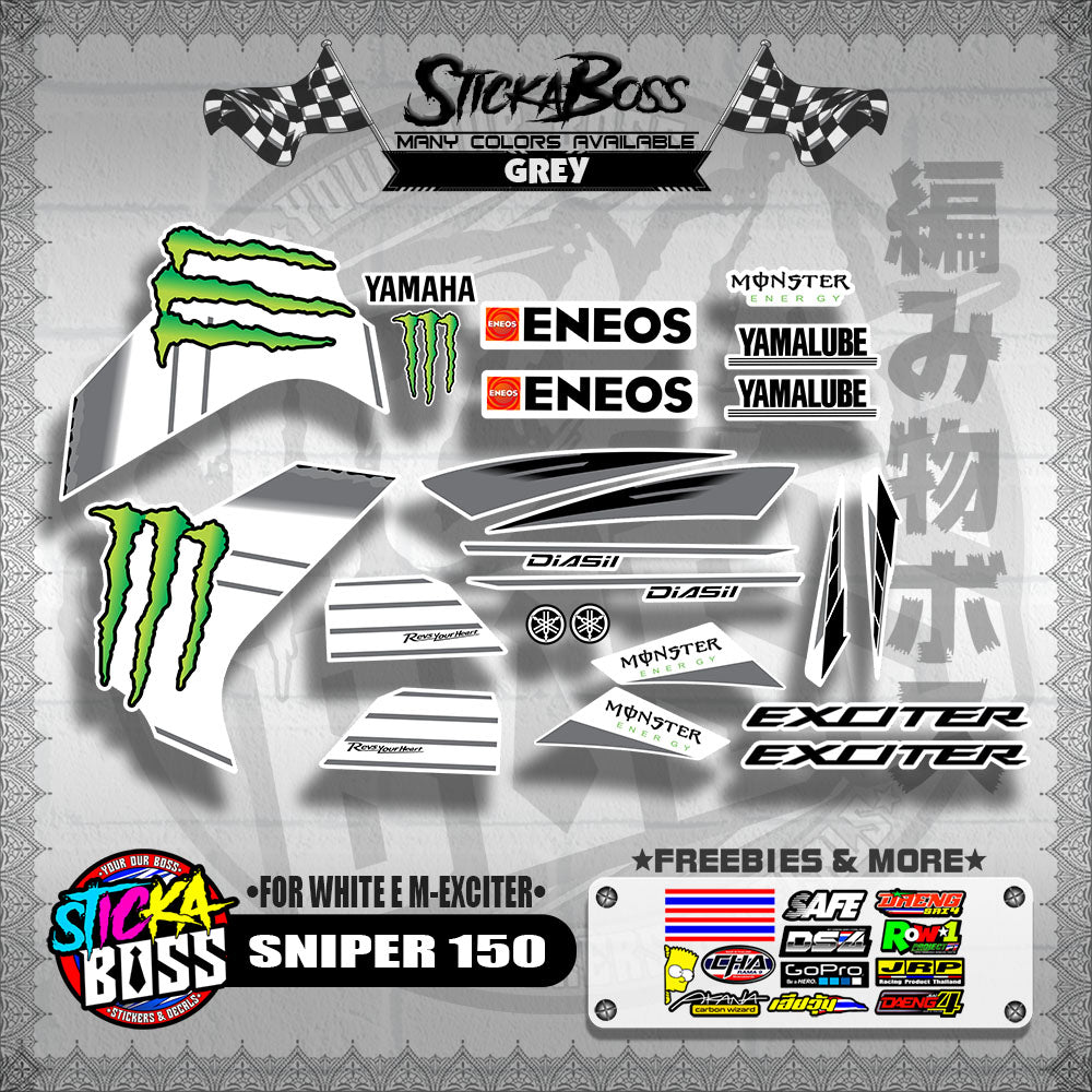 SNIPER 150 DECALS ( FOR WHITE E M-EXCITER )【WITH FREEBIES】