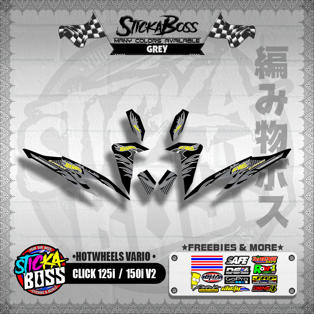 CLICK 125i / 150i V2 DECALS ( HOTWHEELS VARIO )【WITH FREEBIES】