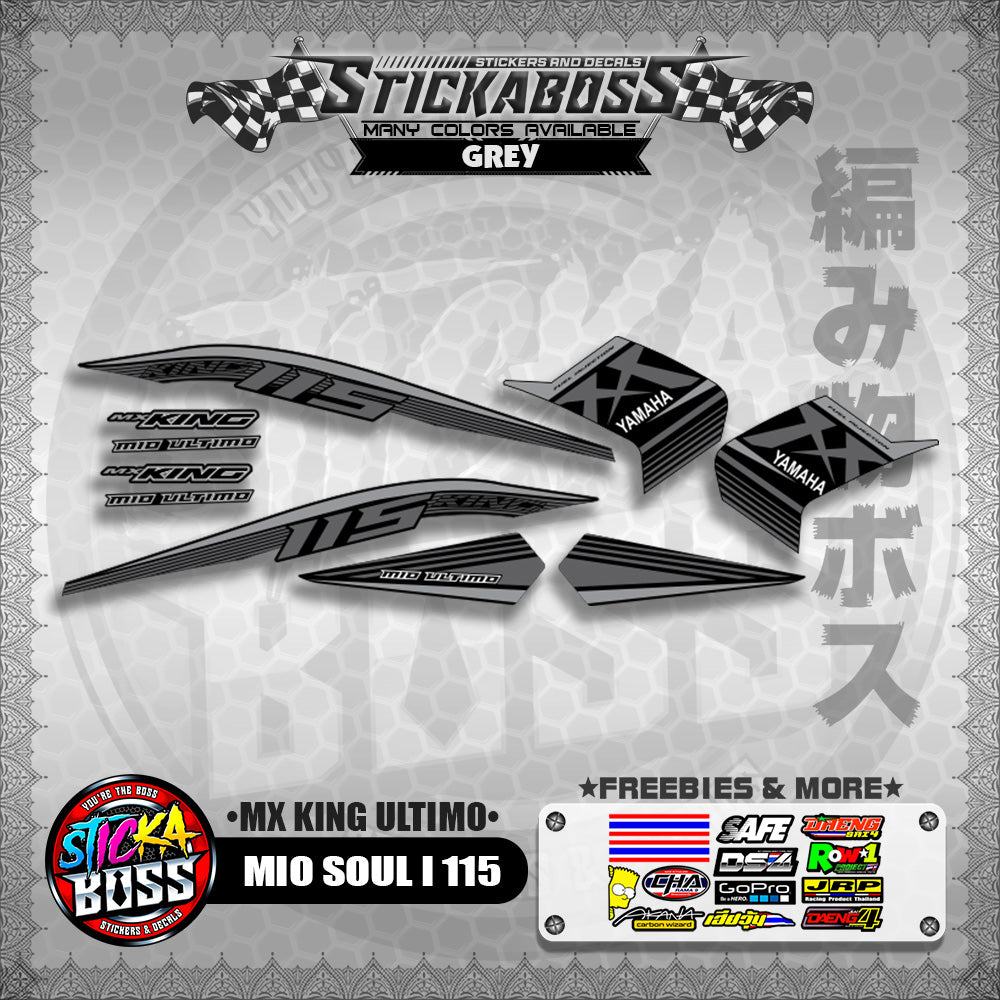 MIO SOUL I 115 STICKER DECALS ( MX KING ULTIMO )【WITH FREEBIES】