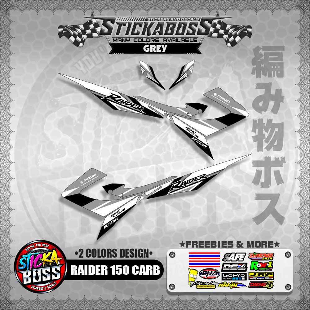 RAIDER 150 CARB MALAYSIAN STICKER DECALS ( 2 COLORS DESIGN )【WITH FREEBIES】