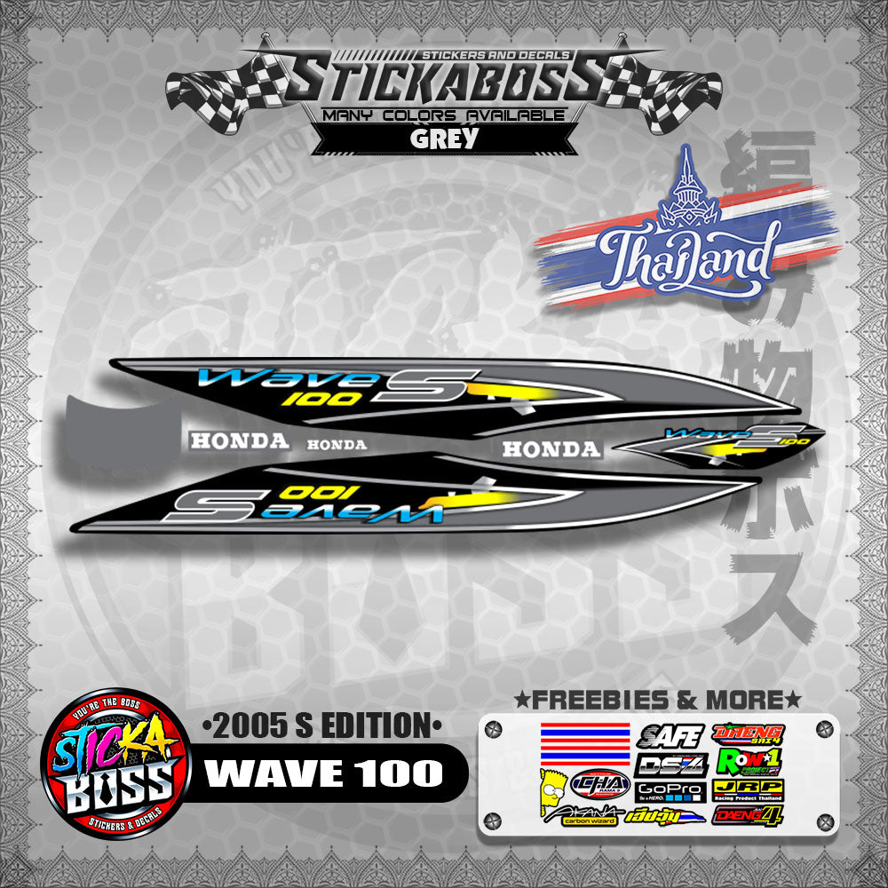 WAVE 100 THAILAND DECALS ( 2005 S EDITION )【WITH FREEBIES】