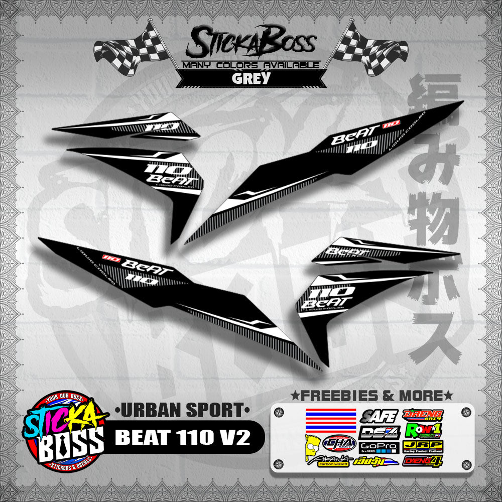 BEAT 110 FI V2 DECALS ( URBAN SPORT )【WITH FREEBIES】