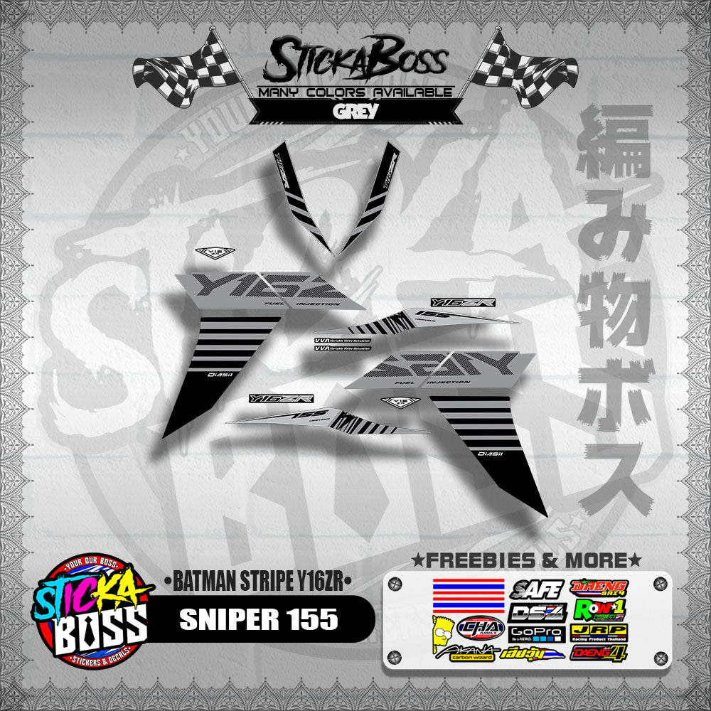 SNIPER 155 DECALS ( BATMAN STRIPE Y16ZR )【WITH FREEBIES】