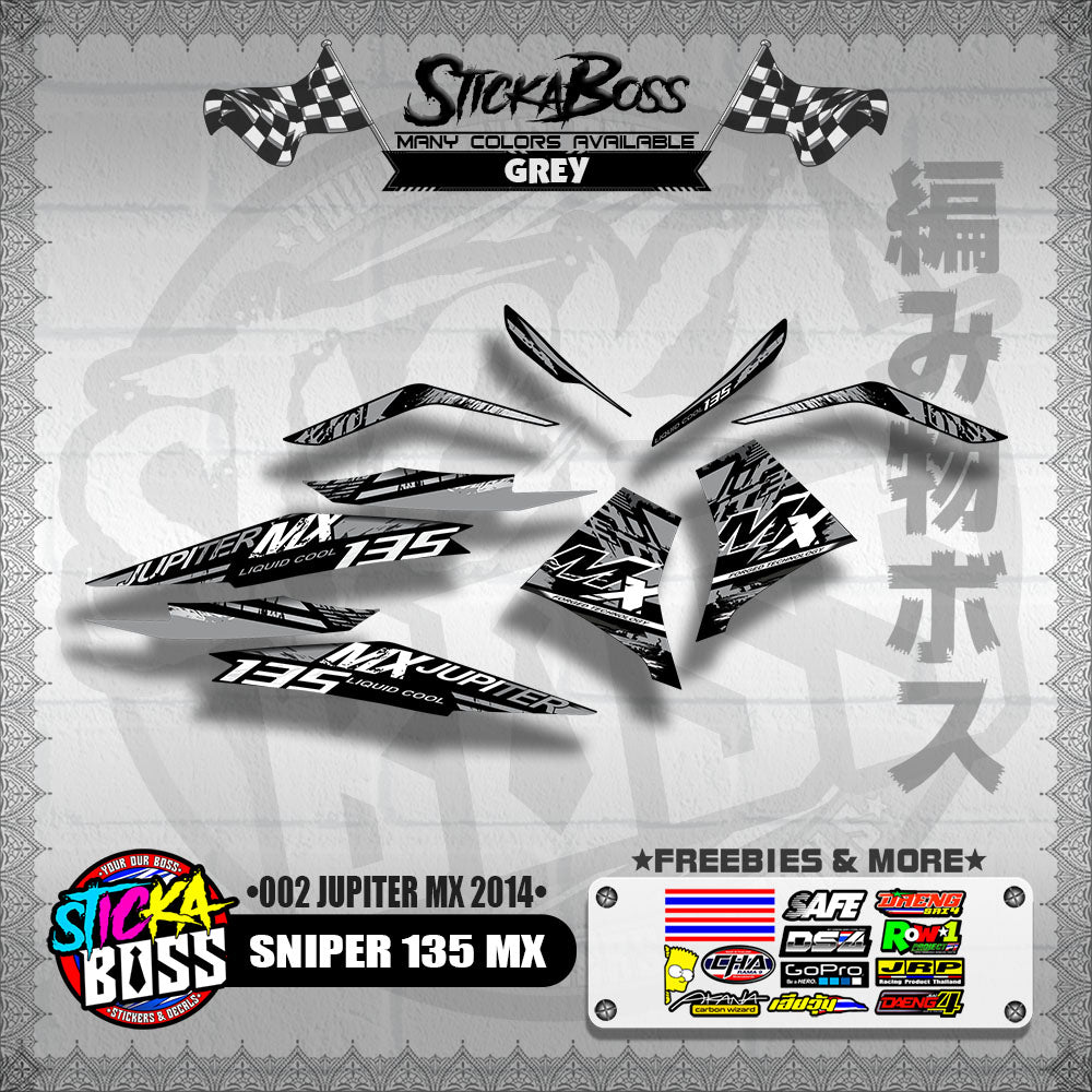 SNIPER 135 MX DECALS ( 002 JUPITER MX 2014 )【WITH FREEBIES】