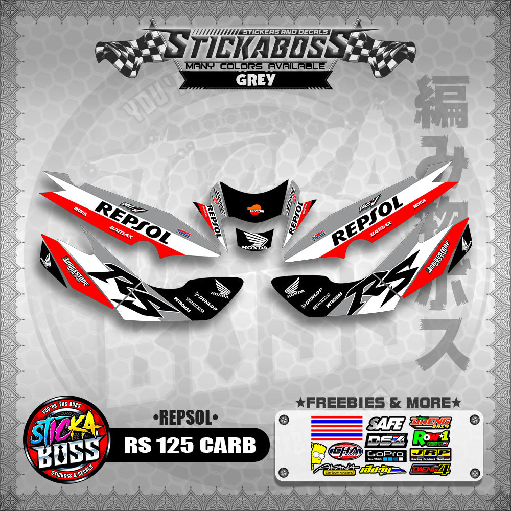 RS 125 CARB STICKER DECALS ( REPSOL )【WITH FREEBIES】