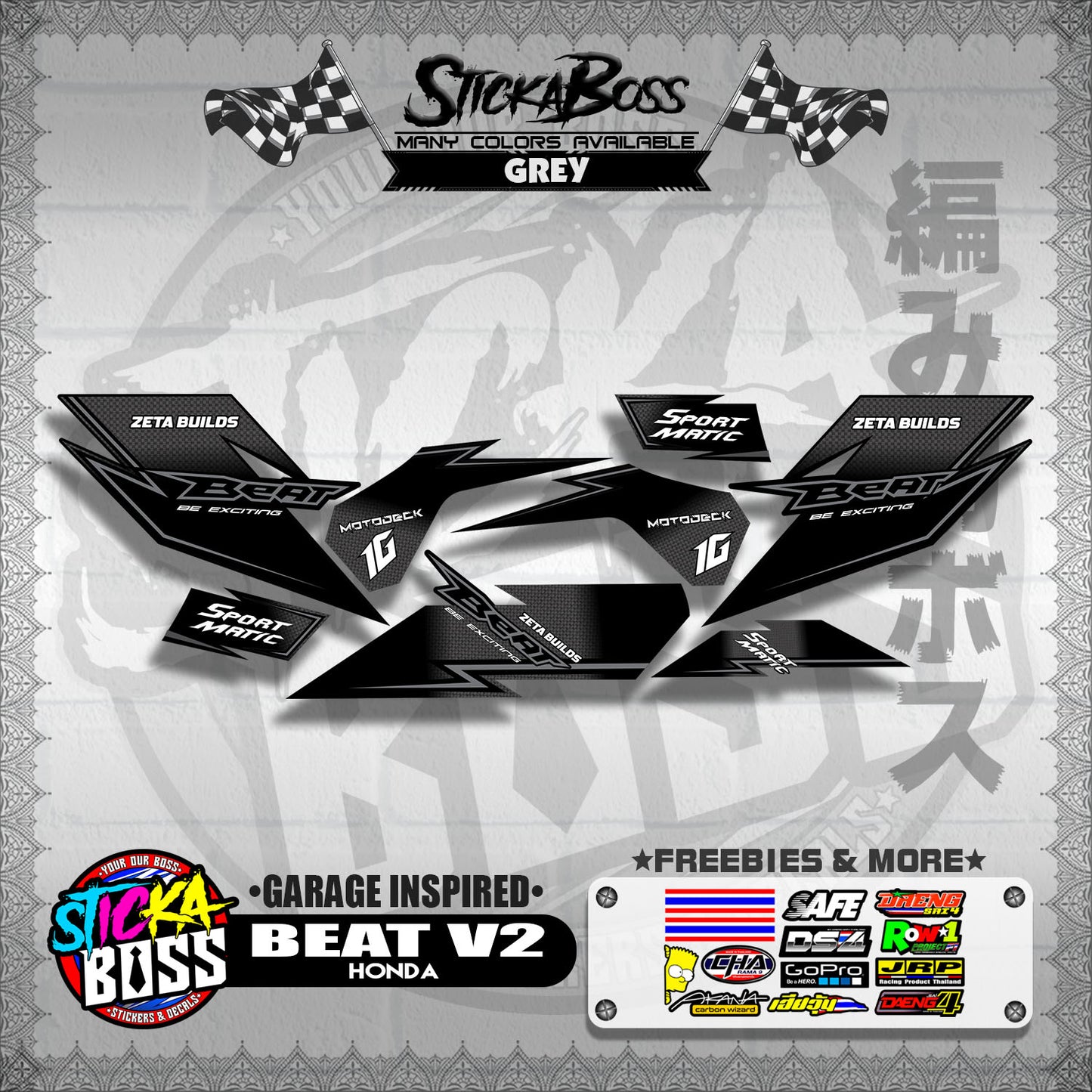 BEAT V2 DECALS ( GARAGE INSPIRED )【WITH FREEBIES】