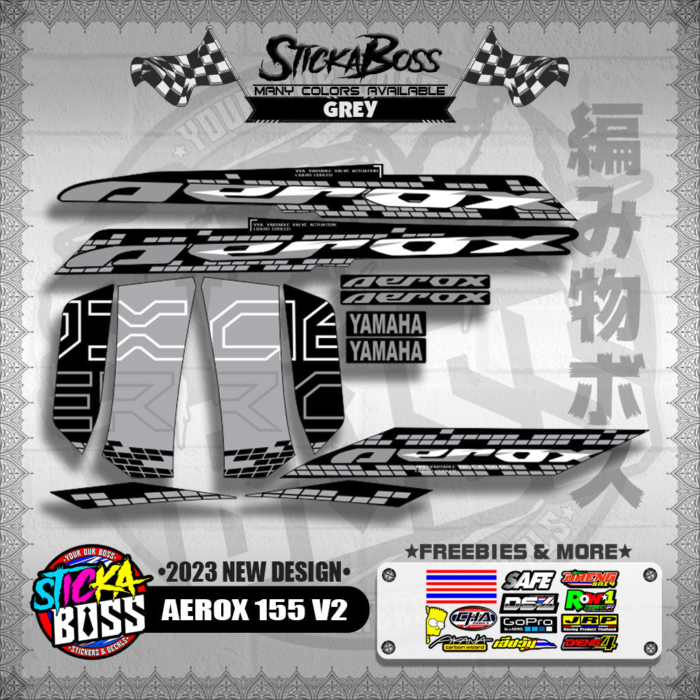 AEROX 155 V2 MALAYSIAN DECALS ( 2023 NEW DESIGN )【WITH FREEBIES】