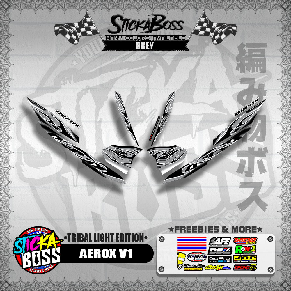 AEROX V1 DECALS ( TRIBAL LIGHT EDITION )【WITH FREEBIES】