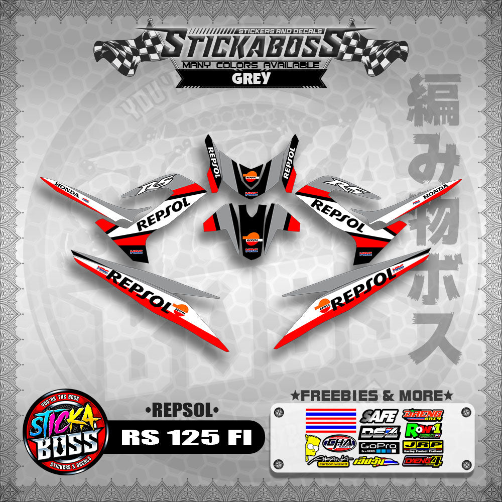 RS 125 FI DECALS ( REPSOL )【WITH FREEBIES】
