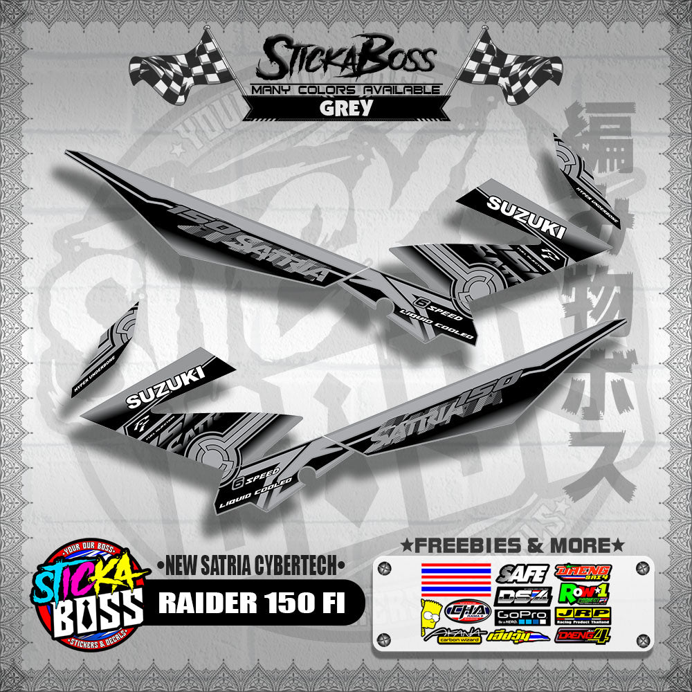 RAIDER 150 FI DECALS ( NEW SATRIA CYBERTECH )【WITH FREEBIES】
