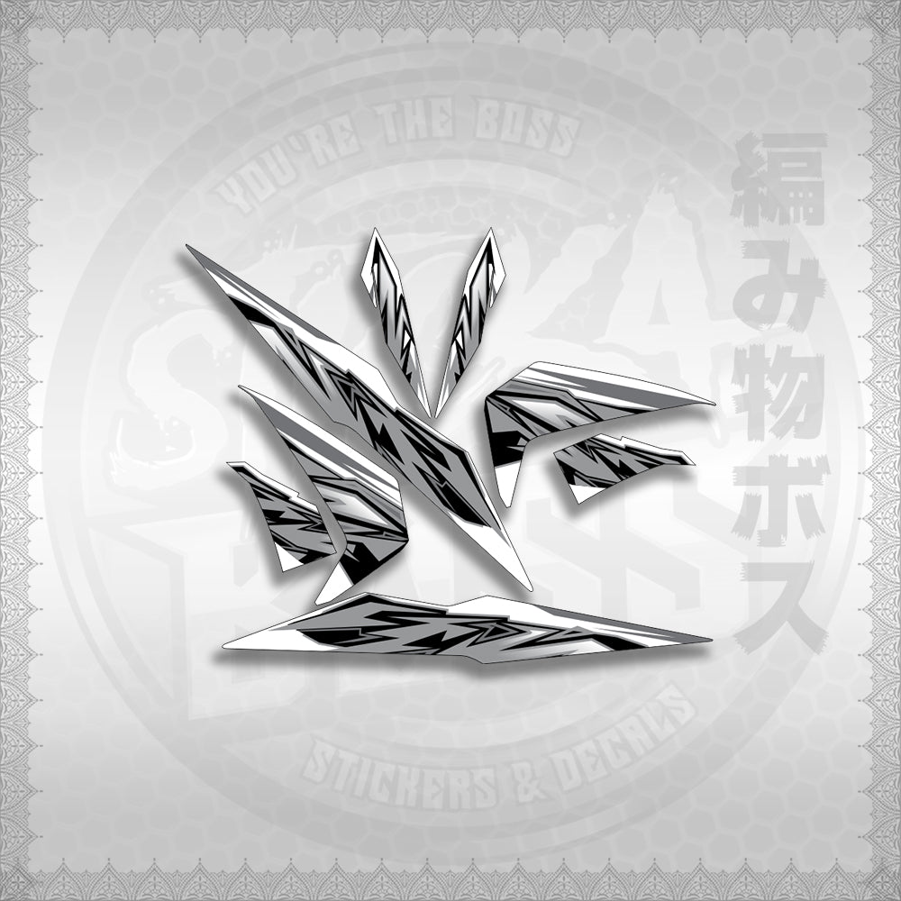 STICKER DECALS for BEAT 110 V2 (BV2INMAFOWHSTMODE) By STICKABOSS (SOFIE LAMINATED WATERPROOF)