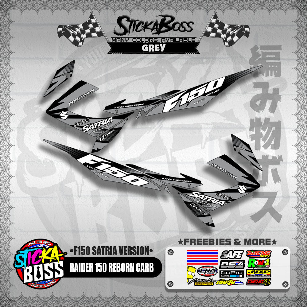 RAIDER 150 REBORN CARB DECALS ( F150 SATRIA VERSION )【WITH FREEBIES】