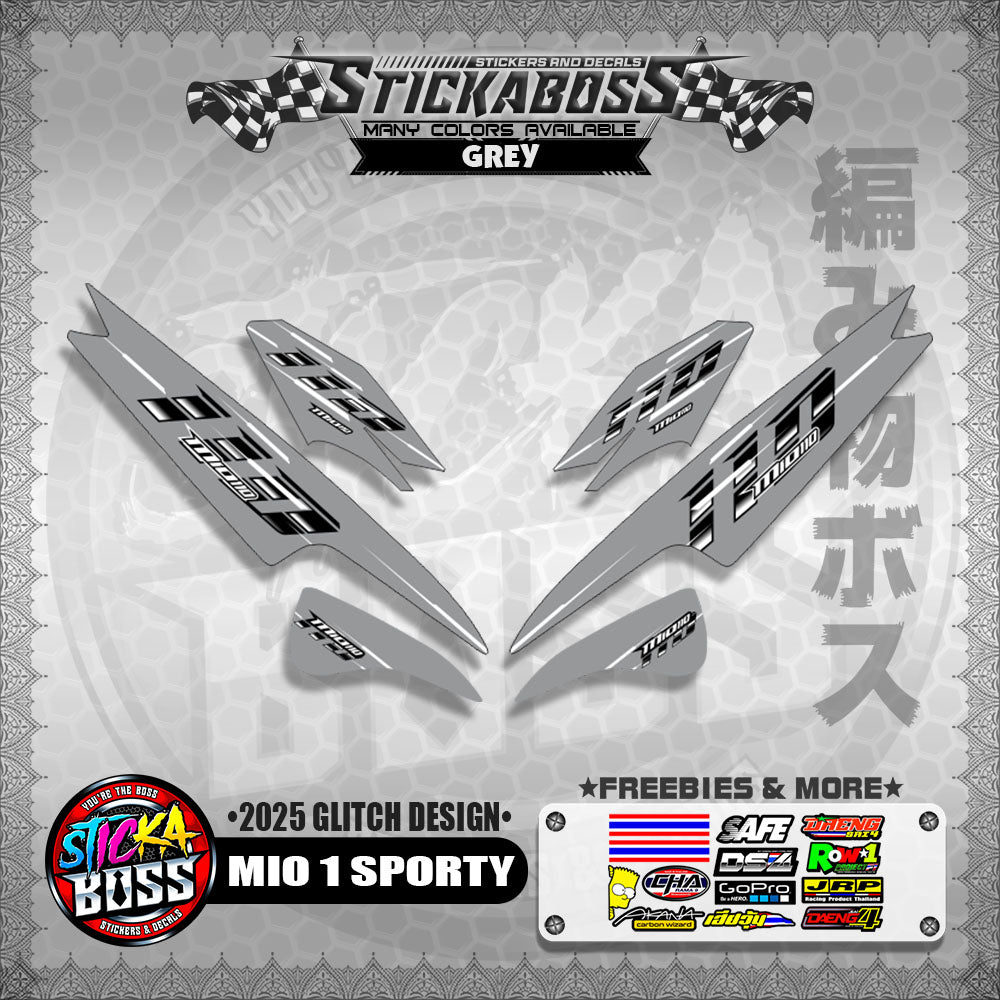 MIO 1/SPORTY/ SMILE STICKER DECALS ( 2025 GLITCH DESIGN )【WITH FREEBIES】