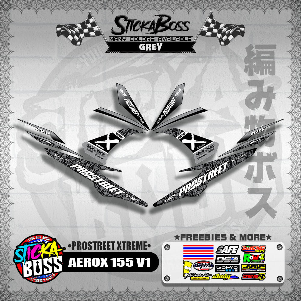 AEROX 155 V1 DECALS ( PROSTREET XTREME )【WITH FREEBIES】