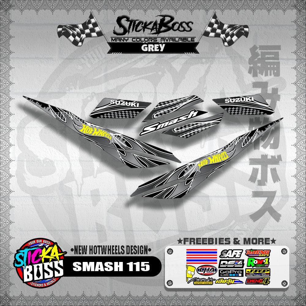 SMASH 115 DECALS ( NEW HOTWHEELS DESIGN )【WITH FREEBIES】
