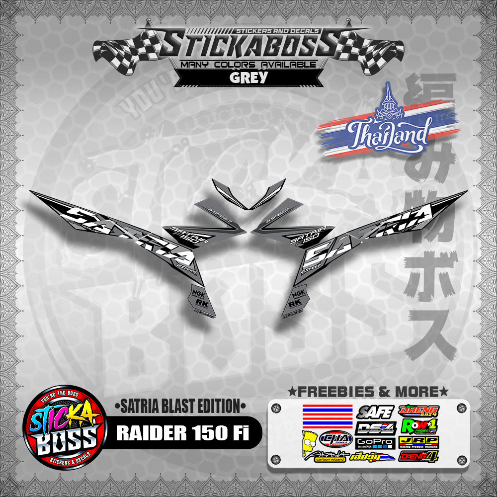 SUZUKI RAIDER 150 Fi Thai Decals ( Satria Blast Edition )【WITH FREEBIES】Thailand Concept