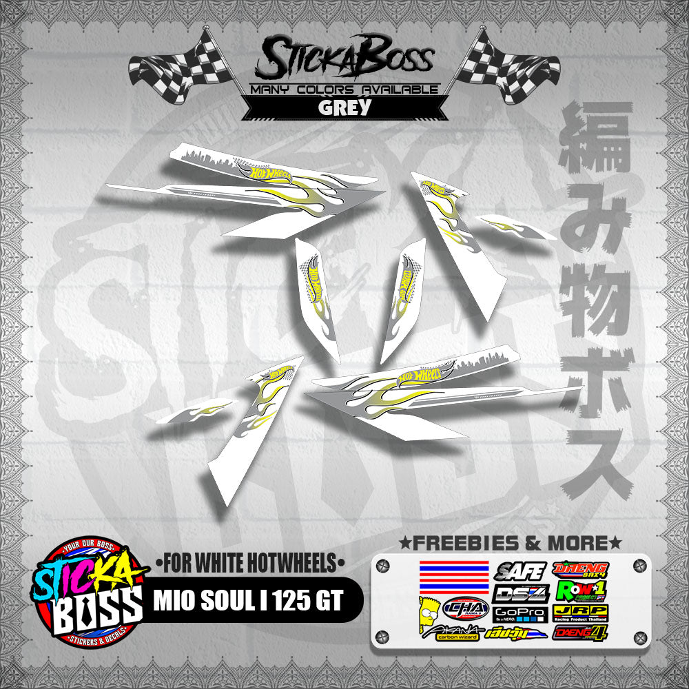 MIO SOUL I 125 GT DECALS ( FOR WHITE HOTWHEELS )【WITH FREEBIES】