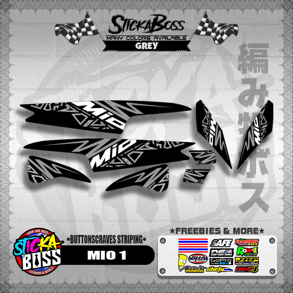 MIO 1 DECALS ( BUTTONSCRAVES STRIPING )【WITH FREEBIES】