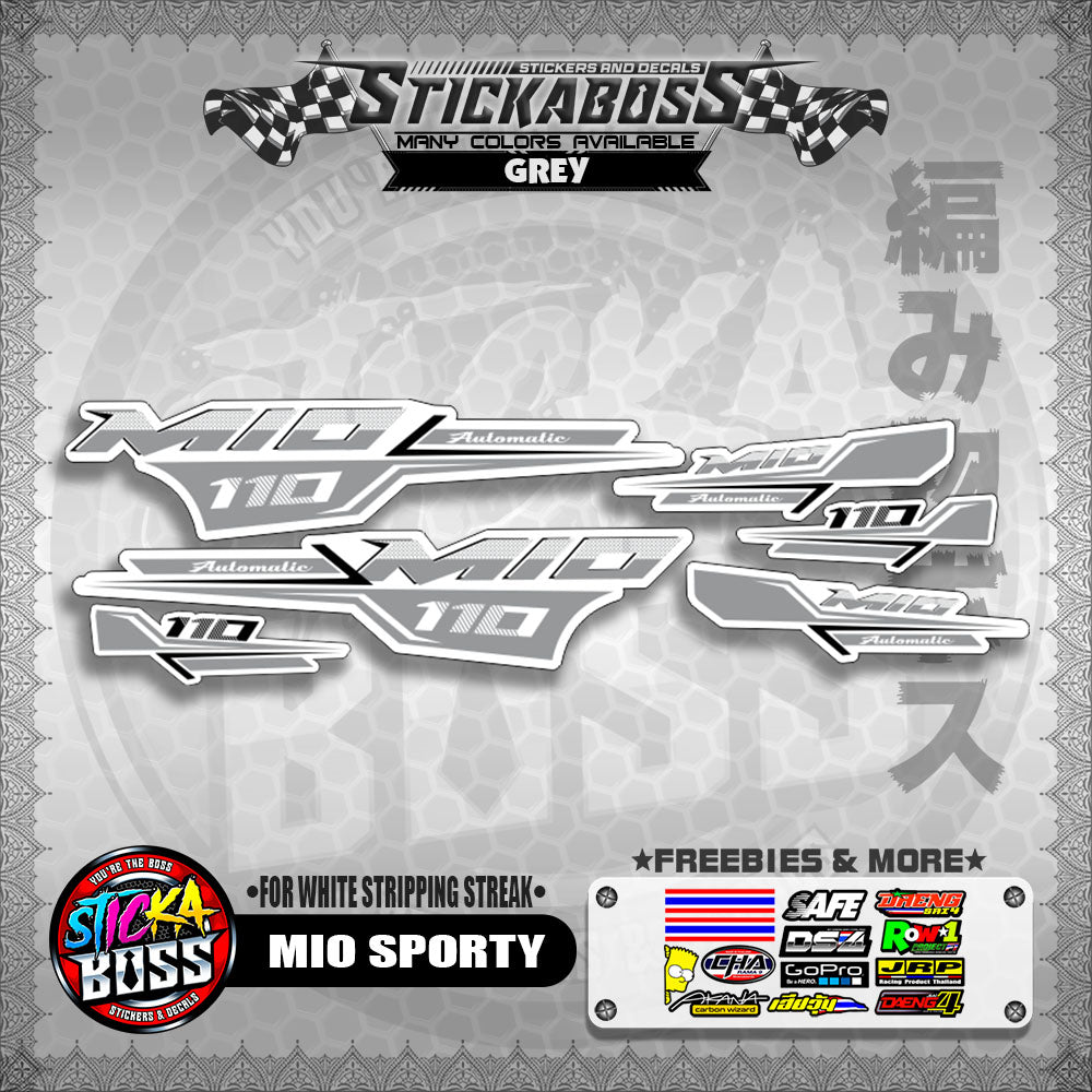 MIO SPORTY THAI CONCEPT STICKER DECALS ( FOR WHITE STRIPPING STREAK )【WITH FREEBIES】
