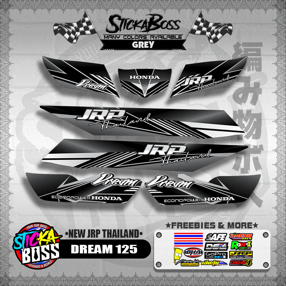 DREAM 125 DECALS ( NEW JRP THAILAND )【WITH FREEBIES】