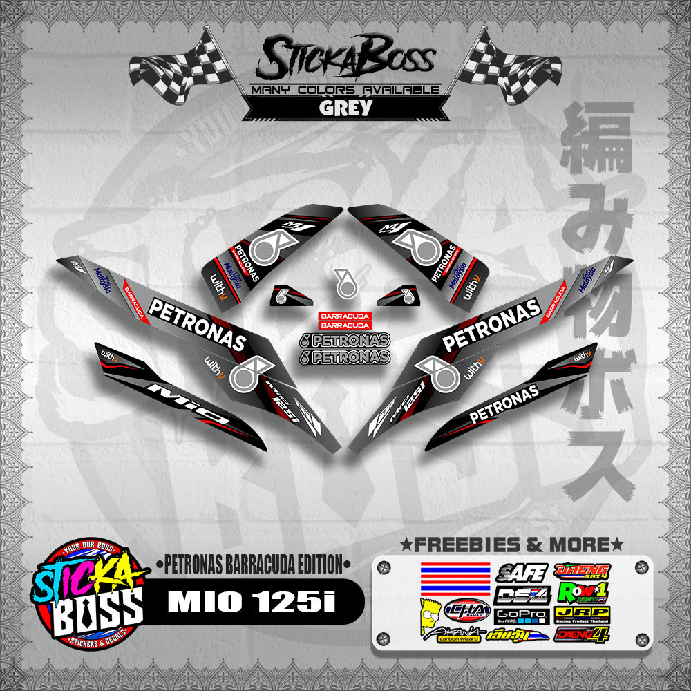 MIO 125i DECALS ( PETRONAS BARRACUDA EDITION )【WITH FREEBIES】