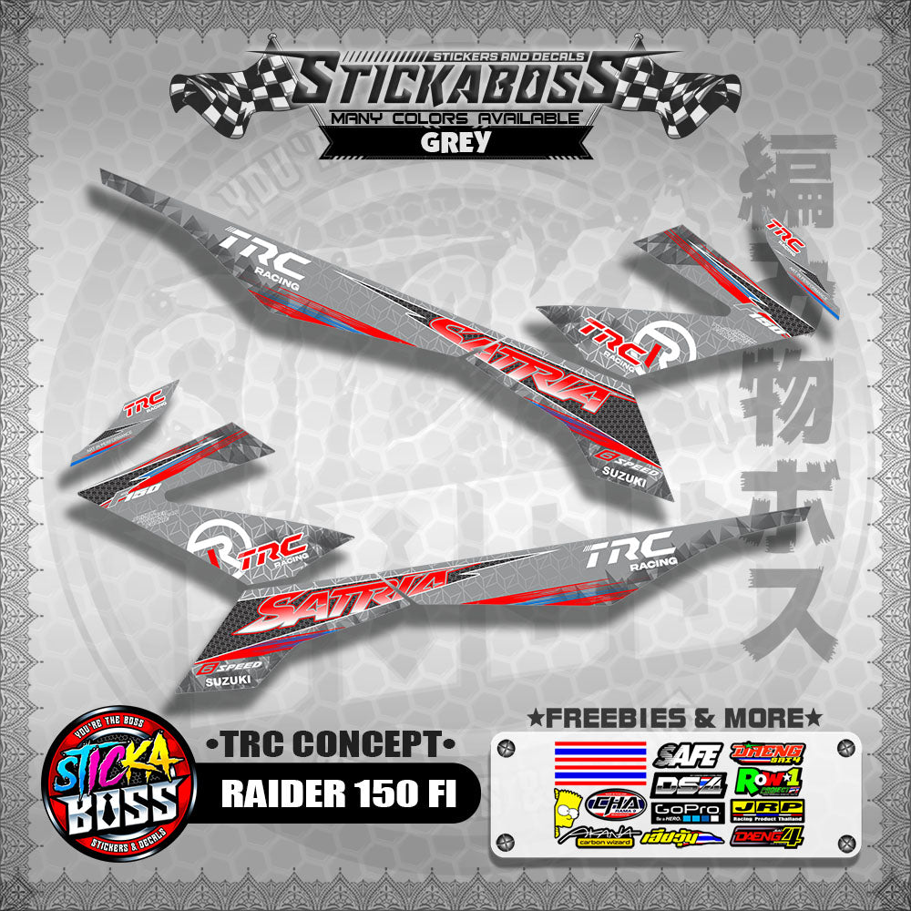 RAIDER 150 FI STICKER DECALS ( TRC CONCEPT SATRIA )【WITH FREEBIES】
