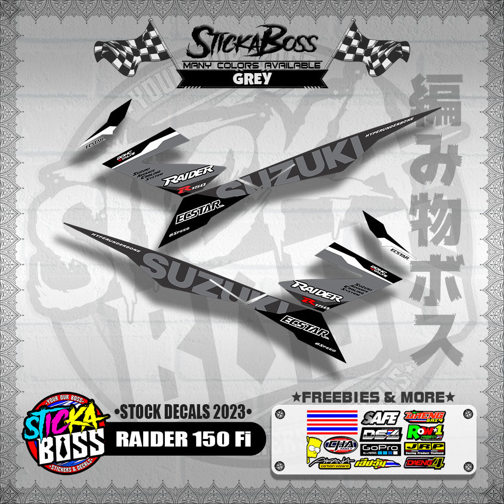 RAIDER 150 Fi ( STOCK DECALS 2023 )【WITH FREEBIES】